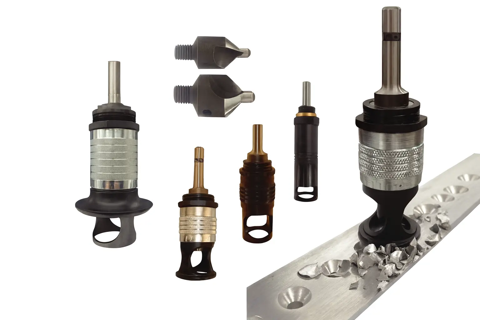 Microstop countersink cage and microstop countersink cutter products manufactured by Zephyr Tool Group.